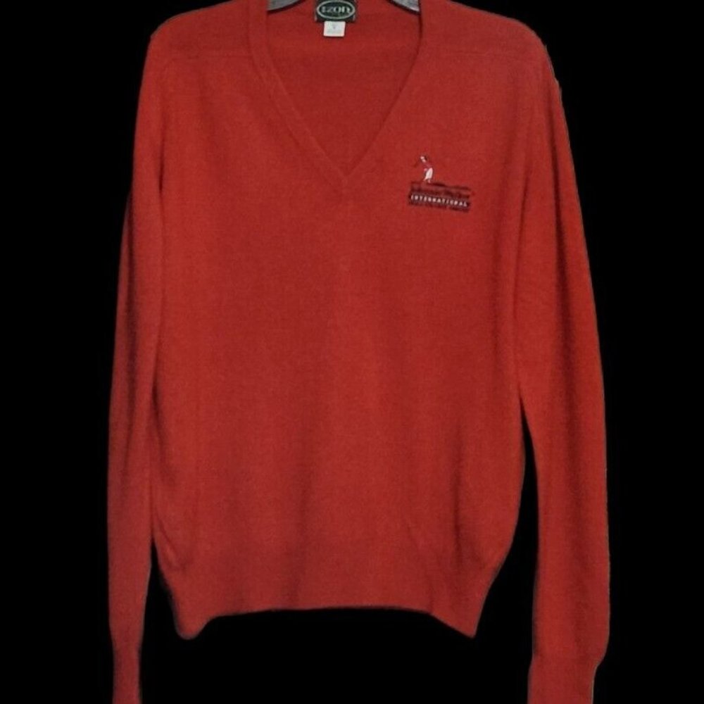 IZOD Johnnie Walker International Hole in One Golf red Sweater Size M Medium